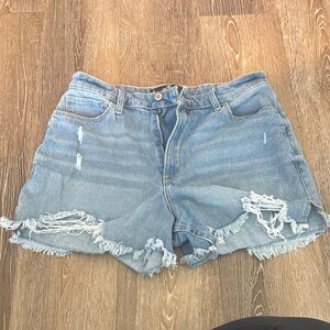 Hollister Blue Distressed Jean Shorts